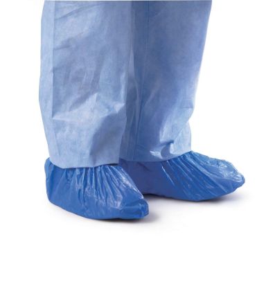 SHOE COVER POLY BLUE CPE ONE SIZE FITS ALL