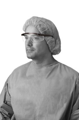 Clear Safety Glasses with Black Frame