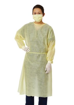 GOWN FLUID RESISTANT YELLOW MULTI-PLY REGULAR SIZE